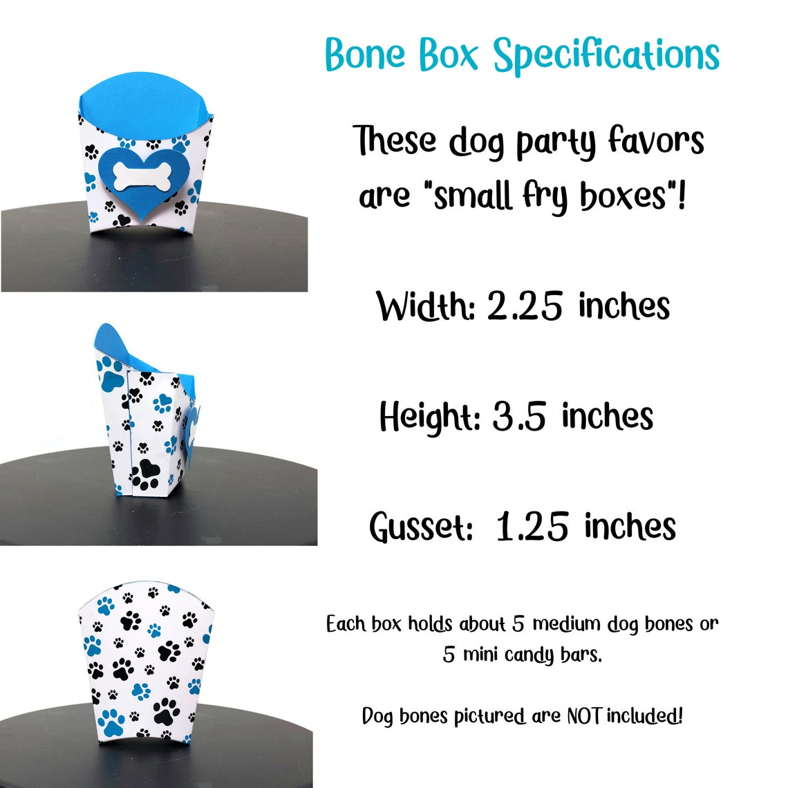 Paw Print Favor Boxes for Dog Birthday Party Dog Party Etsy