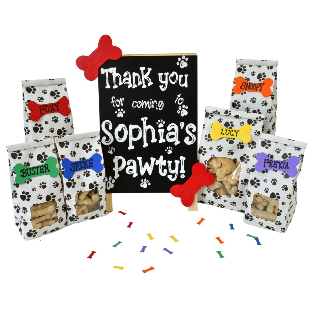 Paw Print Favor Bags For Dog Birthday Party Puppy Birthday Dog Party paw-print-favor-bags-for-dog-birthday-party-puppy-birthday-dog-party