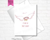 Dog Sympathy Card, Pet Loss Printable Card (Instant Download)