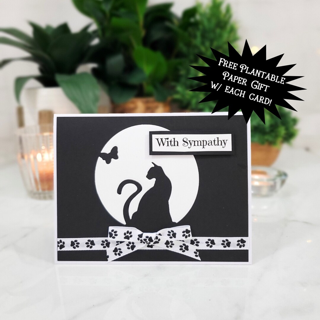 Cat Sympathy Card, Cat Condolence, Card for Loss of Cat Etsy
