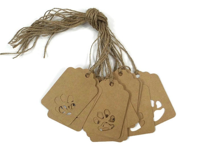 Paw Print Gift Tags Paw Print Gift Wrap Dog Gift Wrap | Etsy