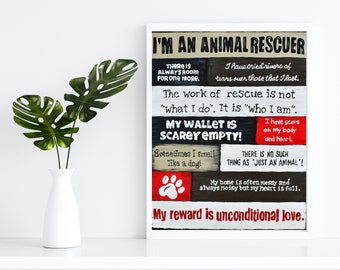 Gift for Dog Lover - Dog Rescue - Dog Quotes - Dog Lover Gift - Dog Sayings - Wall Decor
