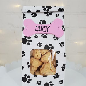 Paw Print Favor Bag for Dog Birthday Party, Set of 6, Puppy Party, Dog Party Goody Bag image 6