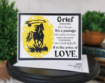 Horse Sympathy Card, Horse Condolence, Horse Memorial Gift