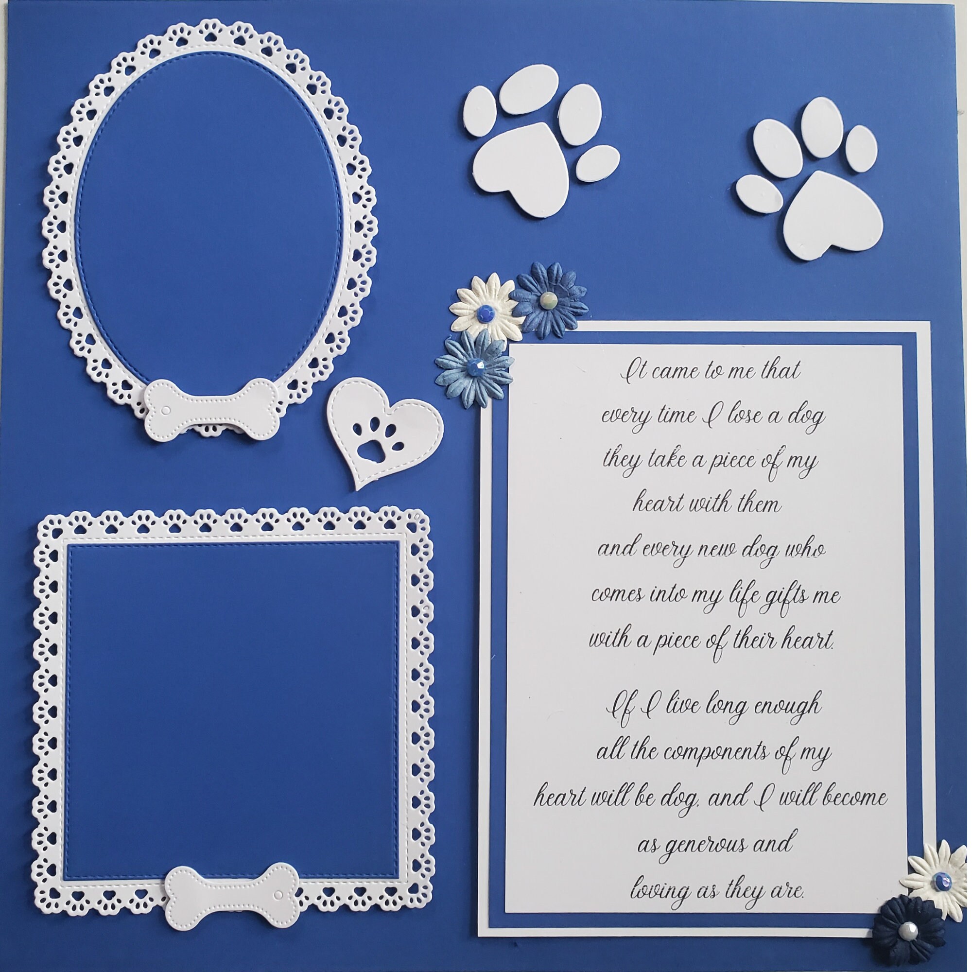 Dog Memorial Premade Scrapbook Page 12x12 2 Pages Scrapbook Etsy