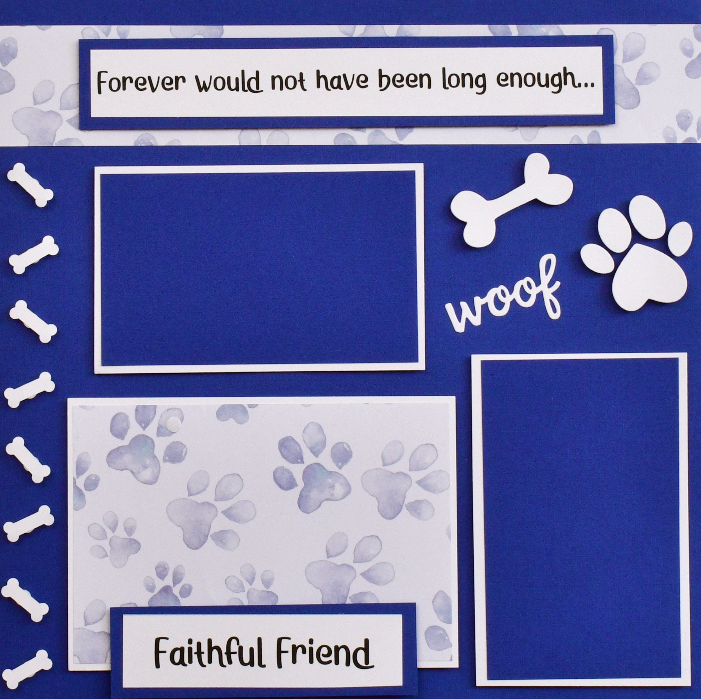 Dog Memorial Premade Scrapbook Page 12x12 2 Pages Scrapbook Etsy