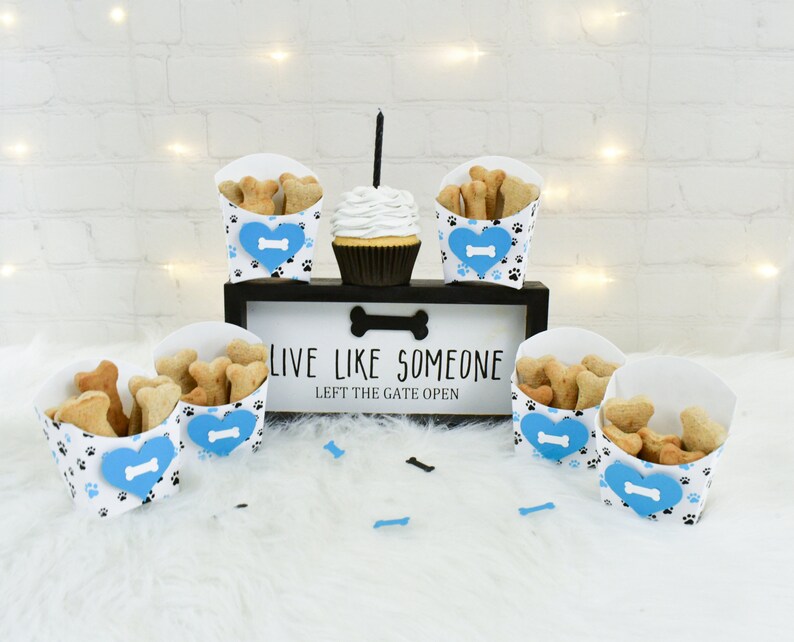 Dog Birthday Party Favors Paw Print Goody Bags Etsy