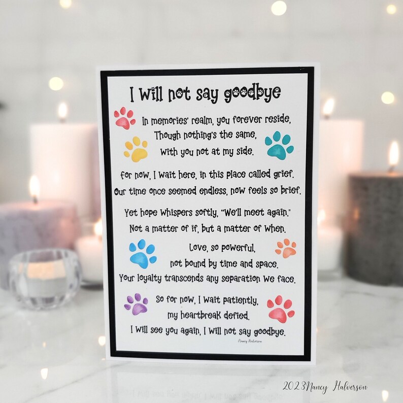 Pet Sympathy Card, Dog Sympathy Card, Pet Loss Card, Plantable Paper Card, Loss of Dog Card image 10