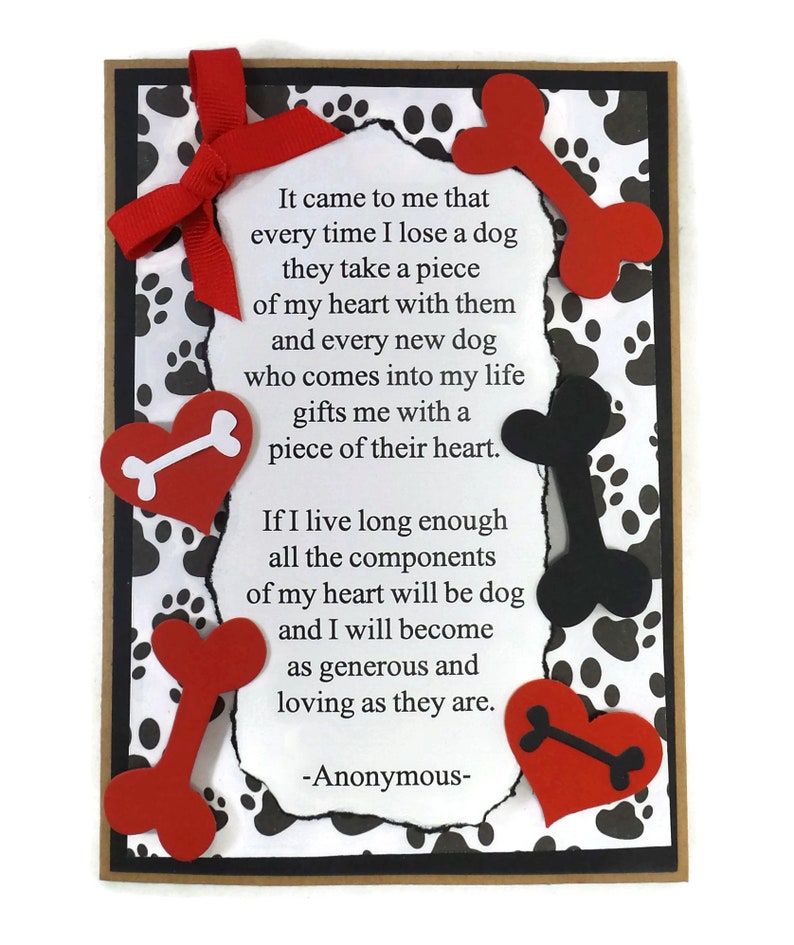 Carte de sympathie pour la perte de chien animaux de Etsy