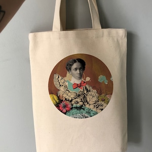 Feminist tote bag, Black History Month, Book bag , Gift for writer, Cotton Small Tote bag, Library tote bag, Montreal Handmade, Katy Lemay