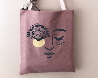 Bumble Bee Handmade Canvas Yarn Small Gift Bag For Tea Bags Hostess Gift