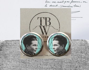 Simone De Beauvoir boucle d'oreilles , bijoux littéraire , cadeau femme , écrivaine , auteure , philosophe , Fait au Québec