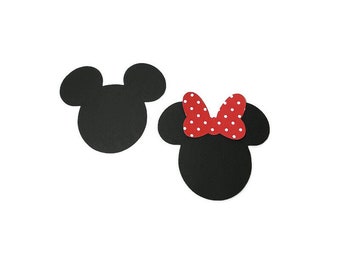 Minnie Die Cuts, Mickey Mouse Die Cut, Mouse Head Paper Punch, Cardstock, Paper Bows, Multiple Sizes