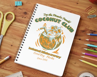 Tiki Notebook Coconut Club Gift for Dad Gift for Tiki Lover