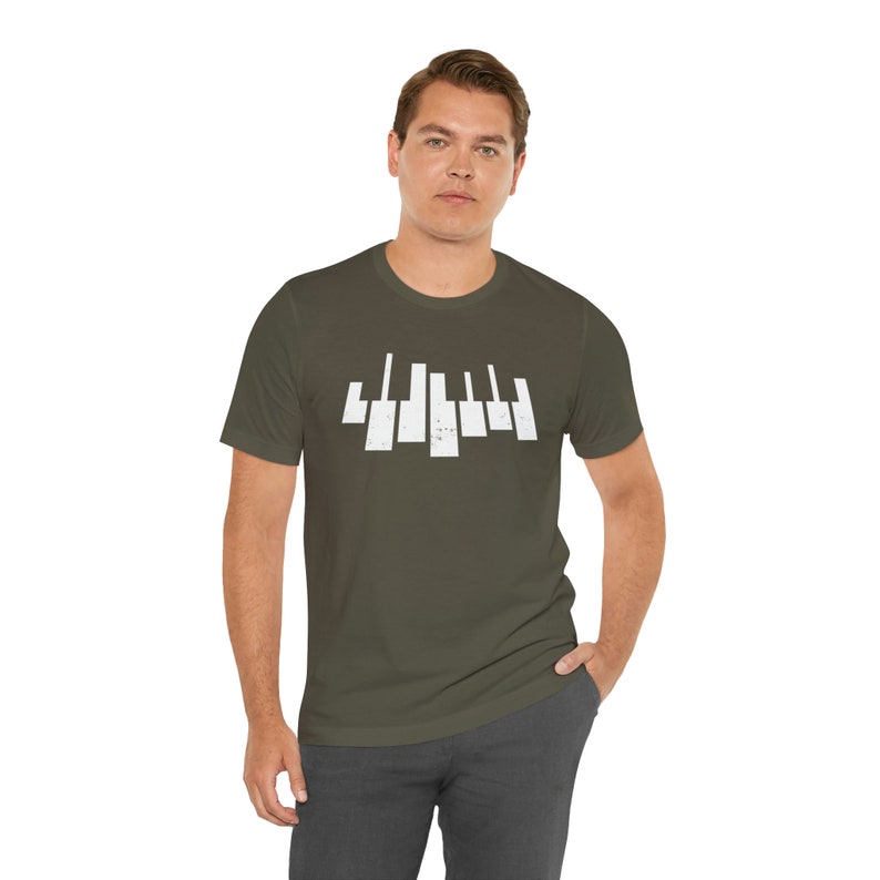 Piano Key T-Shirt Gift for Piano Player Simple Classic T Shirt Keyboard Piano Organ Players image 4