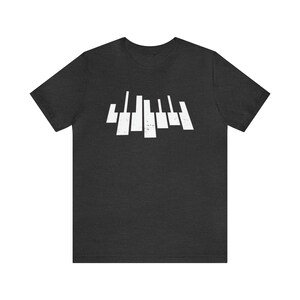 Piano Key T-Shirt Gift for Piano Player Simple Classic T Shirt Keyboard Piano Organ Players image 6