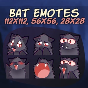 Emotes Bat Twitch - Conjunto de 6