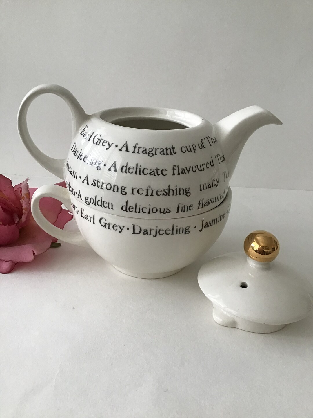 Tea for One Teapot Teacup Combo Made in Staffordshire England Etsy