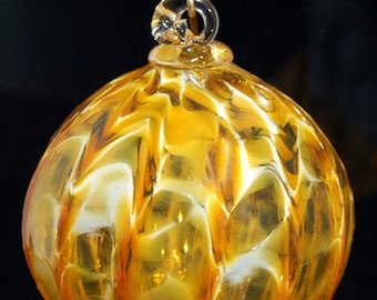 Hand Blown Glass Ball Ornament: Colorado Artisan Crafted