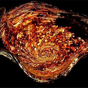 Exquisite Custom Blown Glass Sinks ~ &quot;Golden Amber&quot;,  Hand Blown Art Glass Sinks for your bathroom.