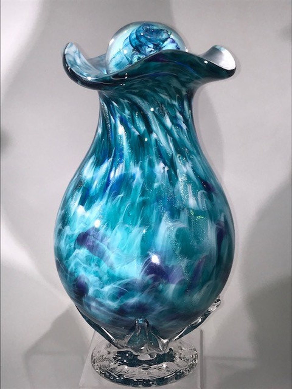 Urns for Ashes Glass Urn Blown Glass Urn Hand Blown Urn Etsy