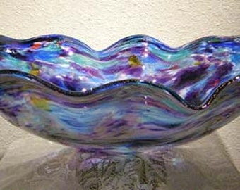 Hand Blown Glass Vessel Sink – Custom Made Art Glass Bathroom Sink