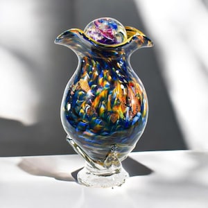 Hand Blown Glass Urns ~ &quot;Orion&#39;s Nebula&quot; Exquisitely hand crafted, signed and dated by renowned Glass Artisan, White Elk