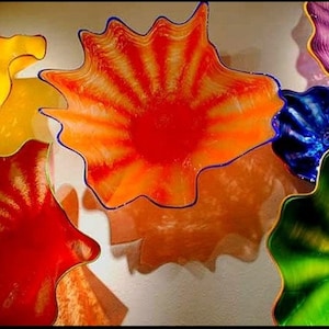 Luxury Blown Glass Wall Art | Handcrafted Glass Platters | Contemporary Wall Décor