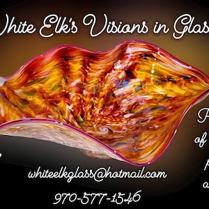 Blown Glass Platter~  Price shown is for one single piece at 14” ~ Handcrafted Elegance for Your Space… Blown Glass Wall Décor