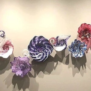 Blown Glass Wall Art Installation| Handcrafted Elegance for Your Space…