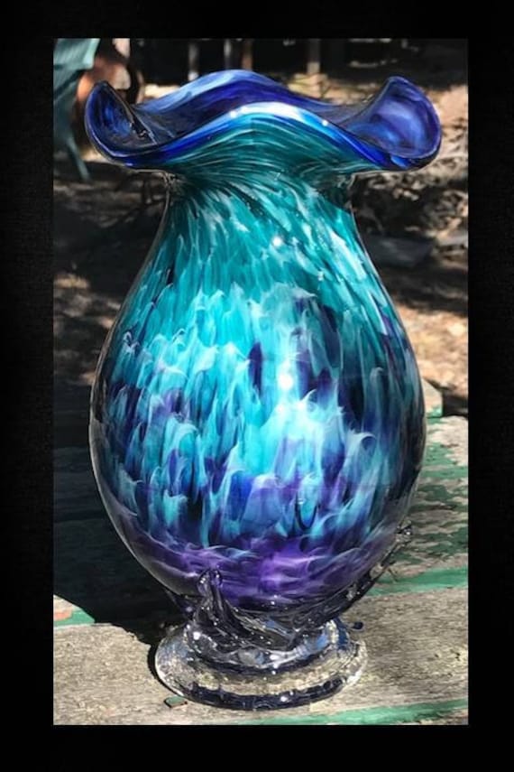 Urns for Ashes Glass Urn Blown Glass Urn Hand Blown Urn Etsy