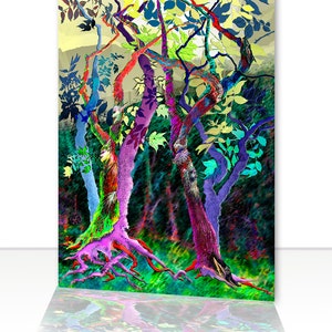 Cartão comemorativo de belas artes - Woodland Fantasy, 5" x 7"
