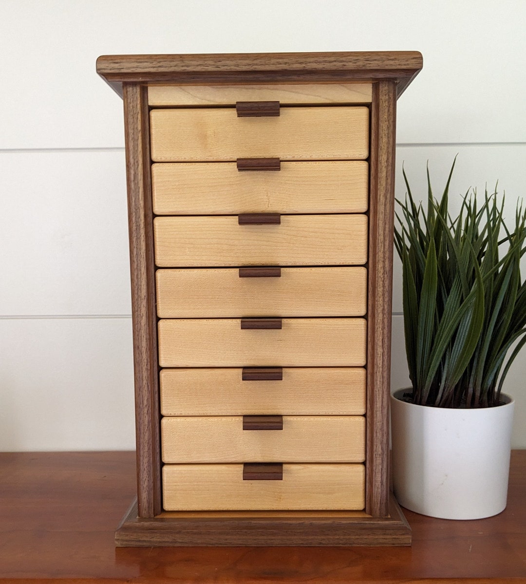 ANIGRE & Maple Jewelry Box Walnut Box Jewelry Storage Wood Jewelry Box Jewelry Storage Box With