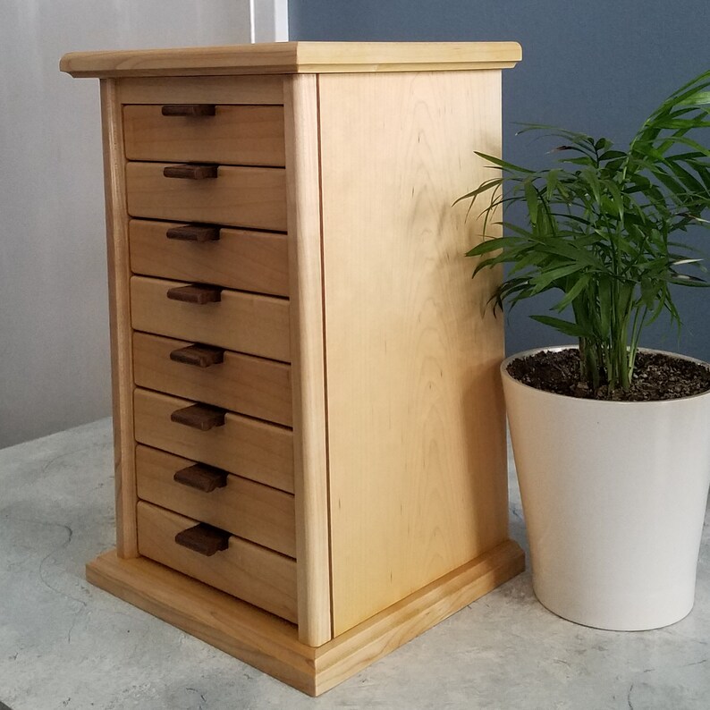 151 Maple and Walnut Box Gift for Wife Jewelry Box Gifts for Her Mother/'s Day Her Birthday Housewares Wedding Gifts Woodworking