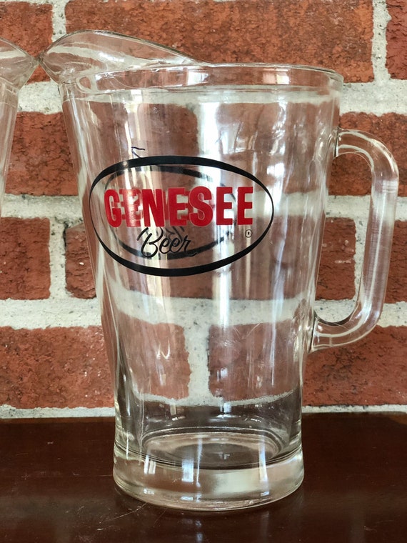 Vintage Glass 2 Quart Genesee Beer Pitcher Etsy