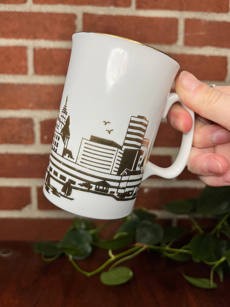 Vintage 1988 Gold Buffalo NY Skyline Am&a's Mug Etsy