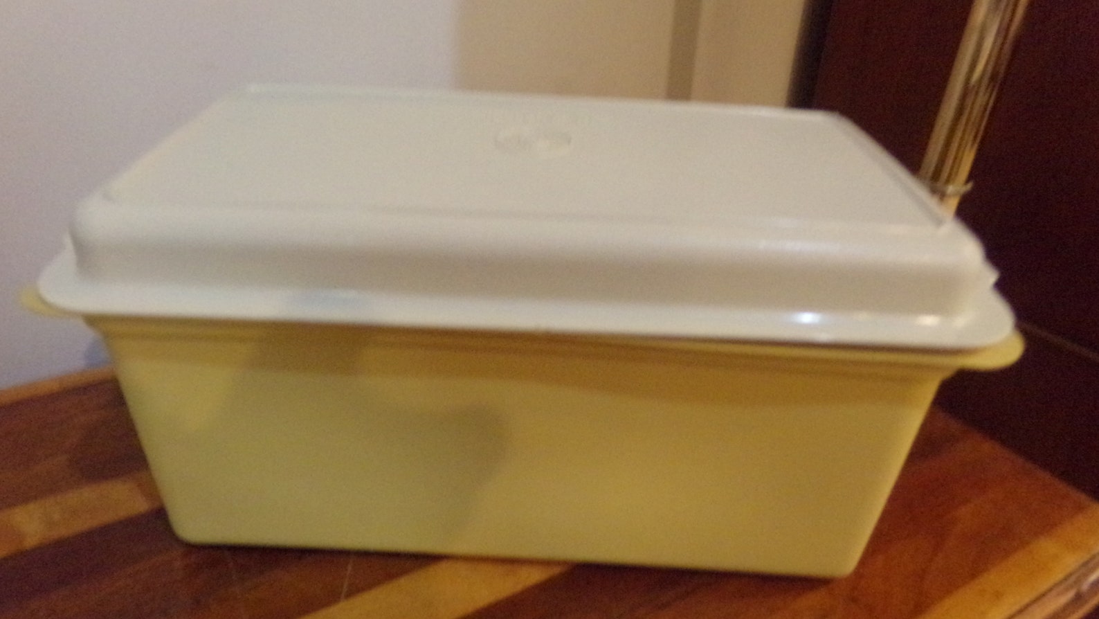 Harvest Gold Tupperware bread box Etsy
