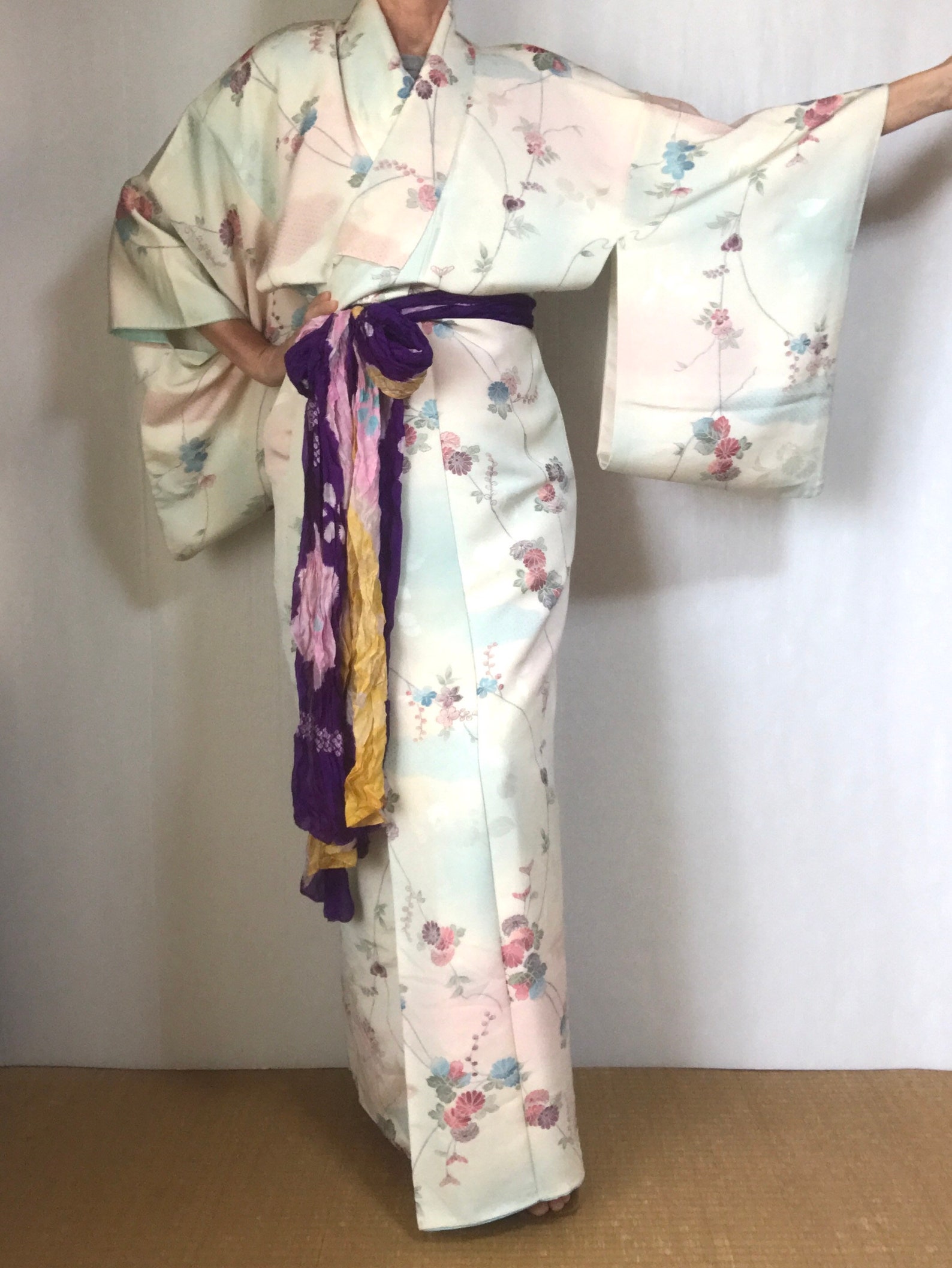 Kimono Robe Womans Japanese Pastel Bridesmaid Dress Ultra Etsy