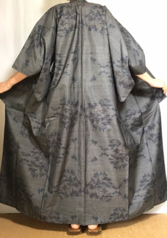 Womens Kimono Robe Japanese Dressing Gown Long Vintage Etsy