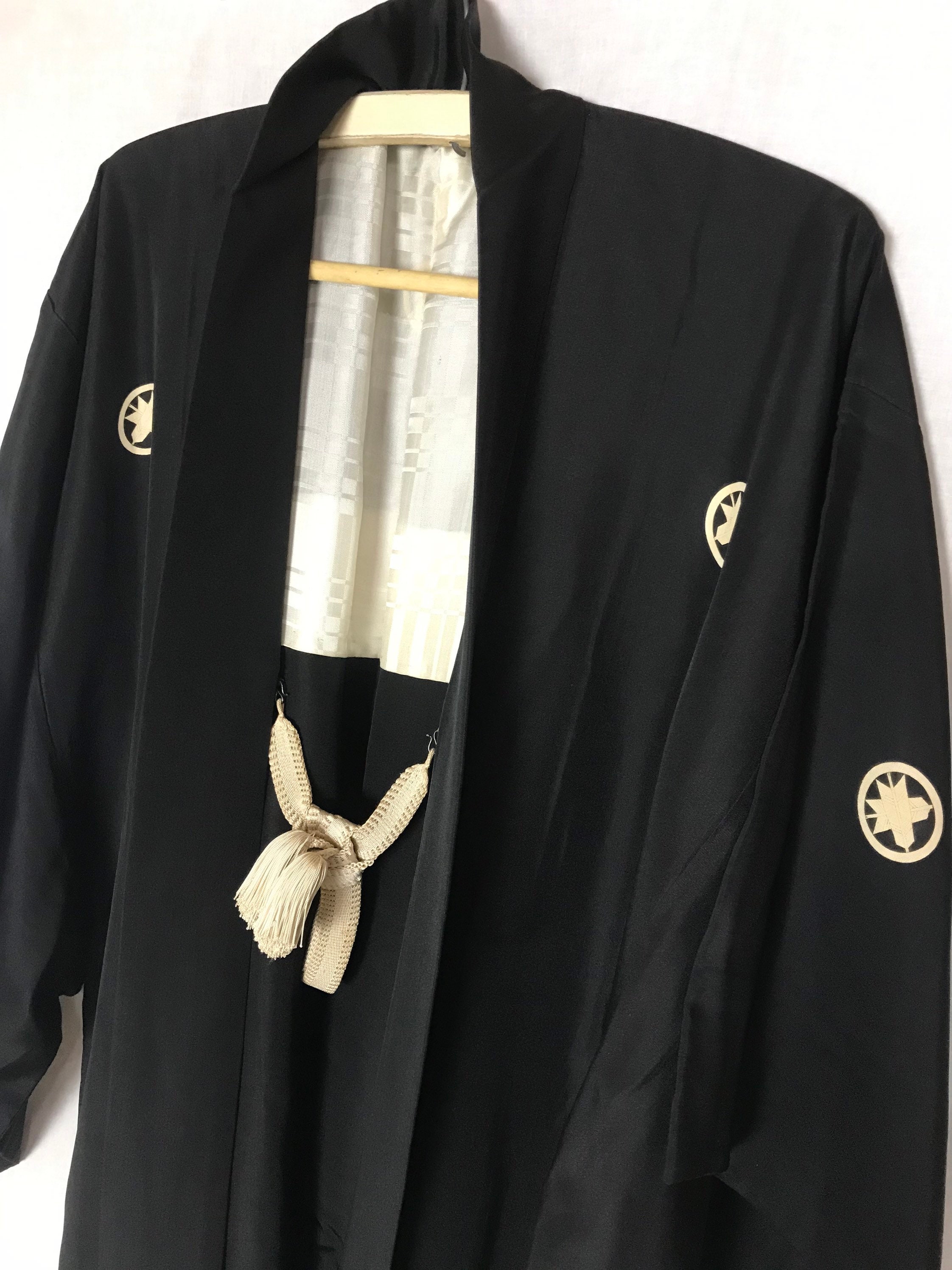 Black silk kimono - Etsy 日本
