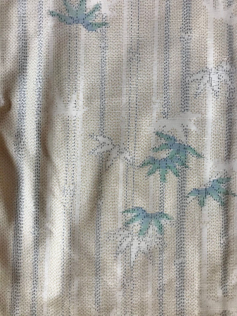 Bridesmaids Robe Asian Robe Vintage Japanese Kimono Cream Kimono M Bamboo Pattern Kimono Robe Long Boho Kimono Ladies Kimono