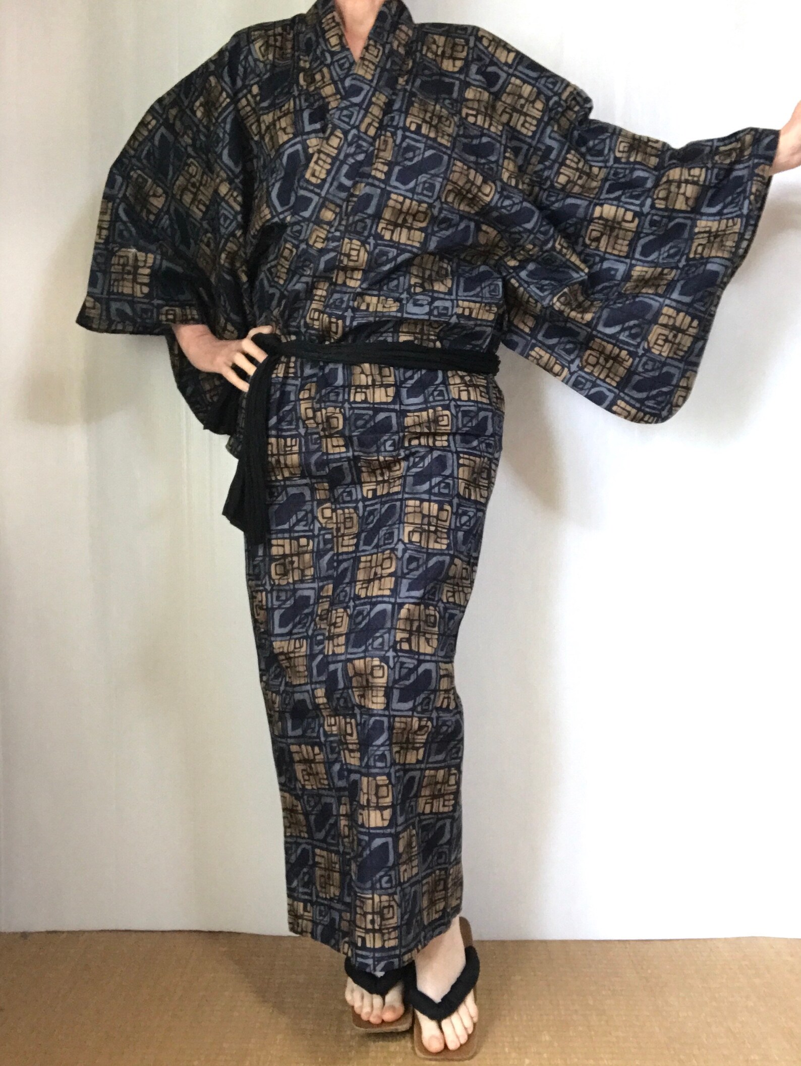 yukata men's robe