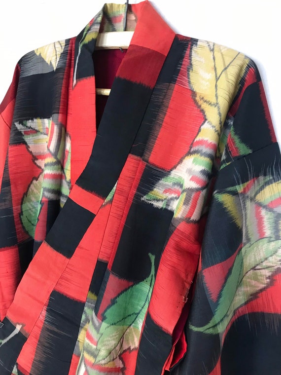 Kimono Jacket Long | Woman's Japanese Robe | Ikat… - image 1