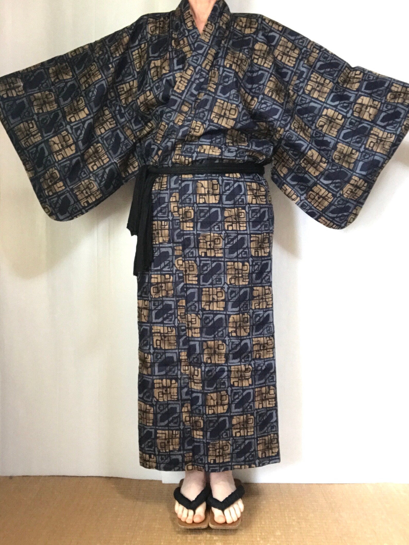 yukata men's robe