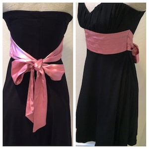 Black Sleeveless with Pink Sash Belt Party Dress by Speechless Ladies Size Small image 1