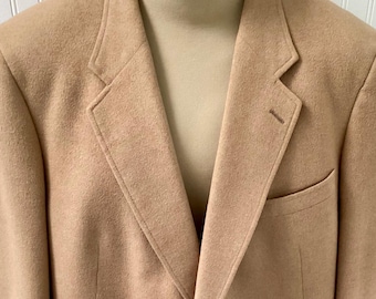 Vintage 100% Mongolian Camel Hair Blazer / Sports Jacket Men's US Size 50