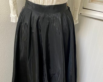 1950's Black Swing Style Circle Skirt Rockabilly Skirt by Miracle Sportswear, Boston Women's Small