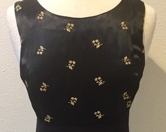 Sweet Little  Black Sleeveless Dress / Ties at Back by CDC Size 12 Petites