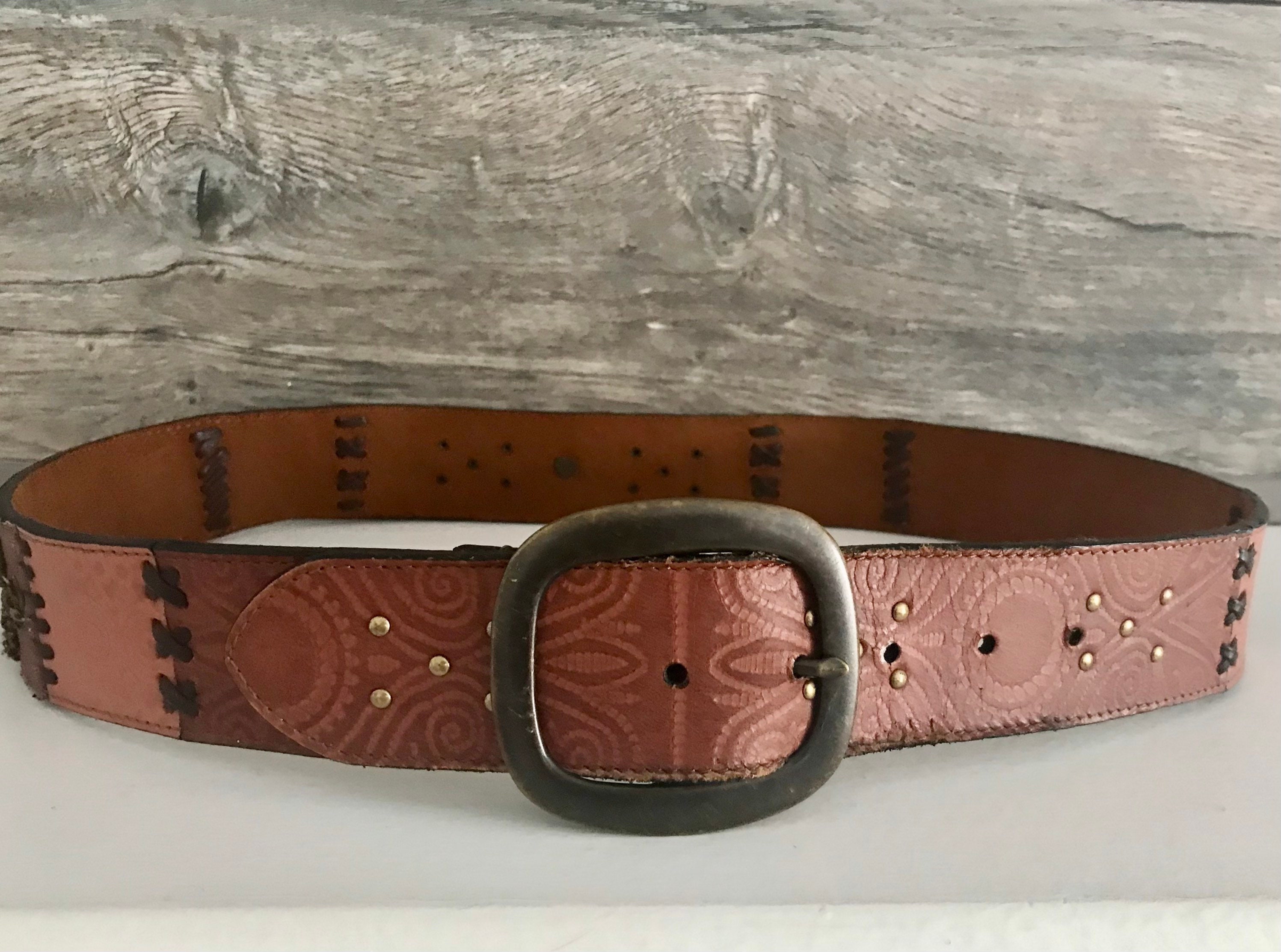 Fossil Brass Studded / Hand Tooled / Beaded and Jeweled  display picture 1