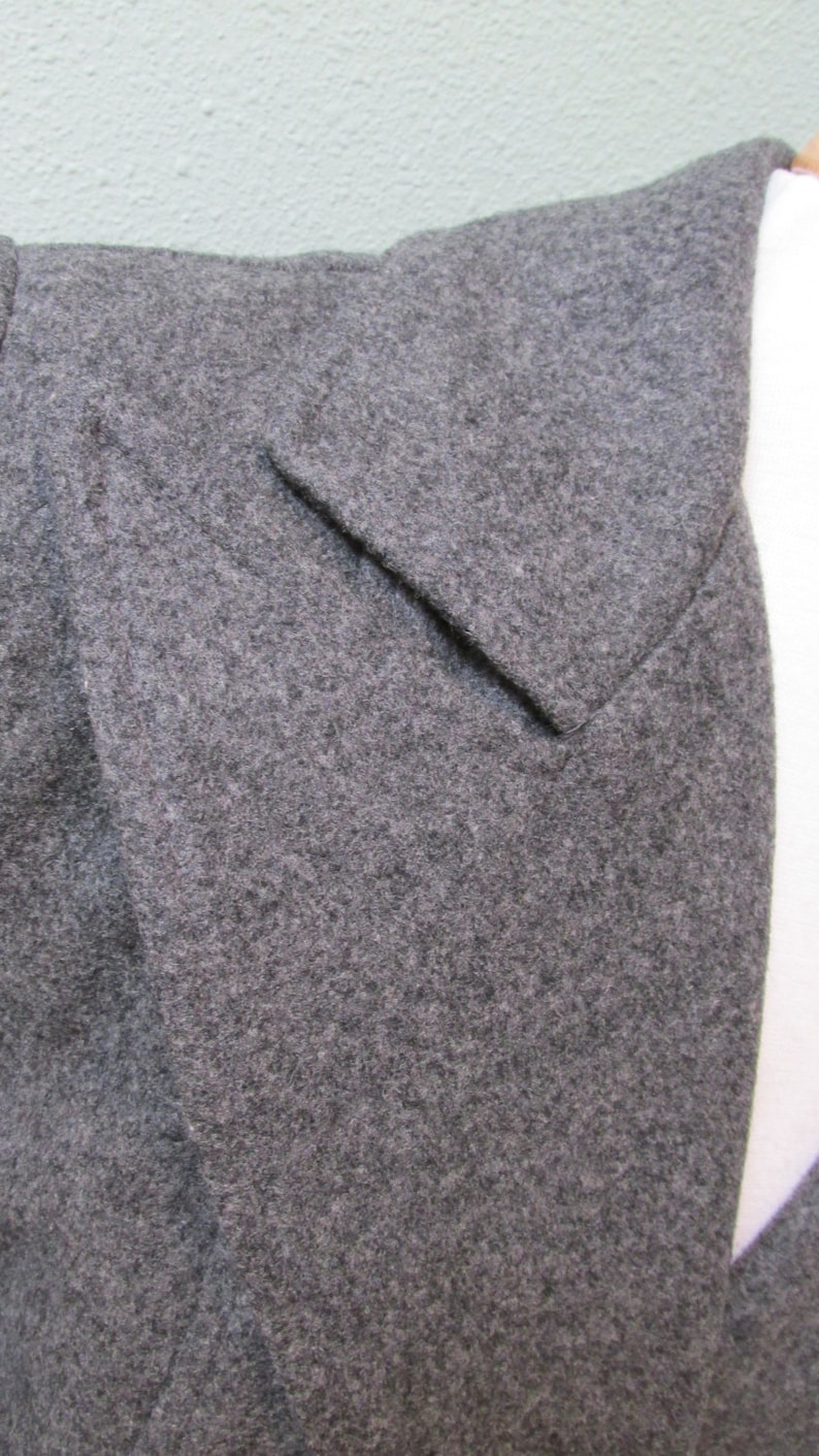 Vintage 70/'s Gray Wool Jacket By Junior Bazaar Sears Roebuck Girl/'s Size 11